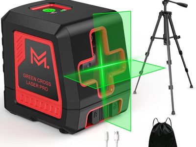 NEW Laser Level 100Ft Self Leveling Green Cross Line, 2-Line Laser Level with Tripod & Rechargeable Lithium Battery