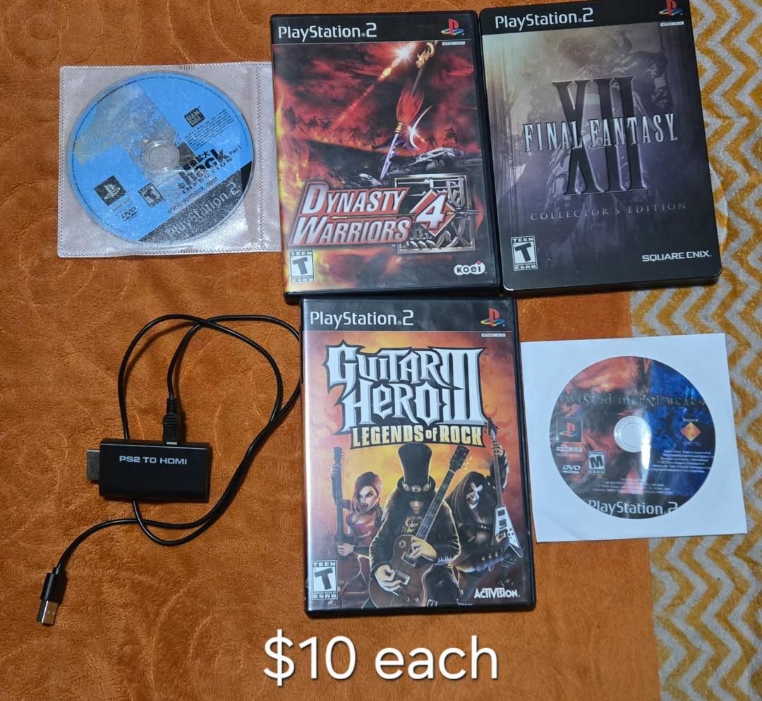 Ps2 games $10 each including Guitar Hero III! Trades considered!