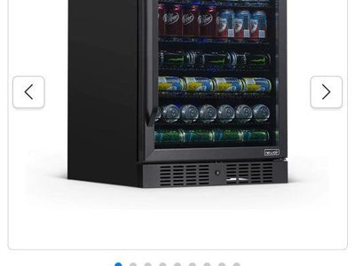 NewAir Beverage Center Refrigerator with Glass Door and Digital Display