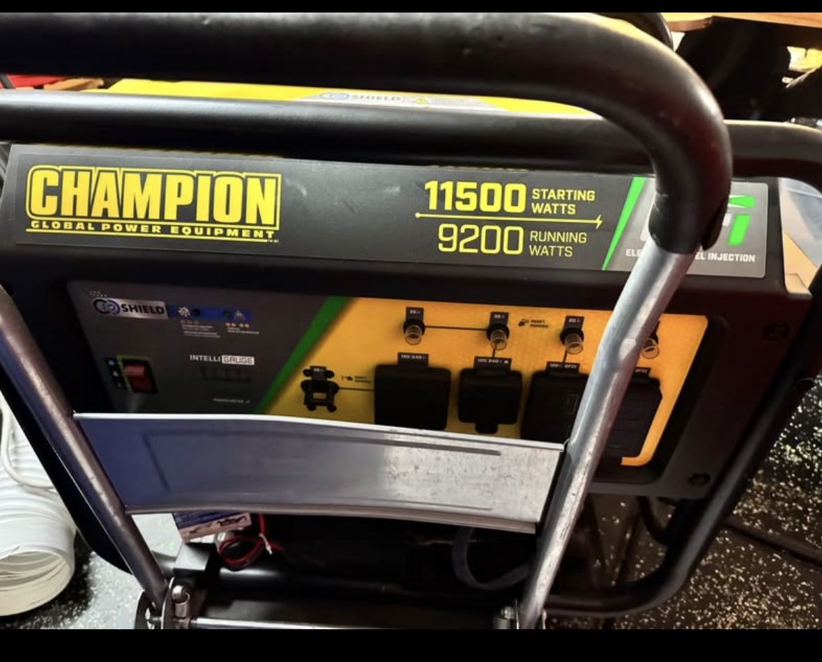 Champion 11500W/9200W Electronic Fuel Injection Portable Generator - Used