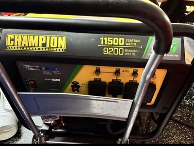 Champion 11500W/9200W Electronic Fuel Injection Portable Generator - Used