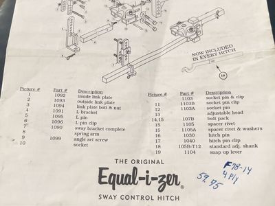Equal-I-zer Sway Control Bolt Style Hitch (Adjustable Head Only)