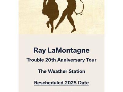 Ray Lamontagne 4 Tickets Aug 23 Red Butte Garden