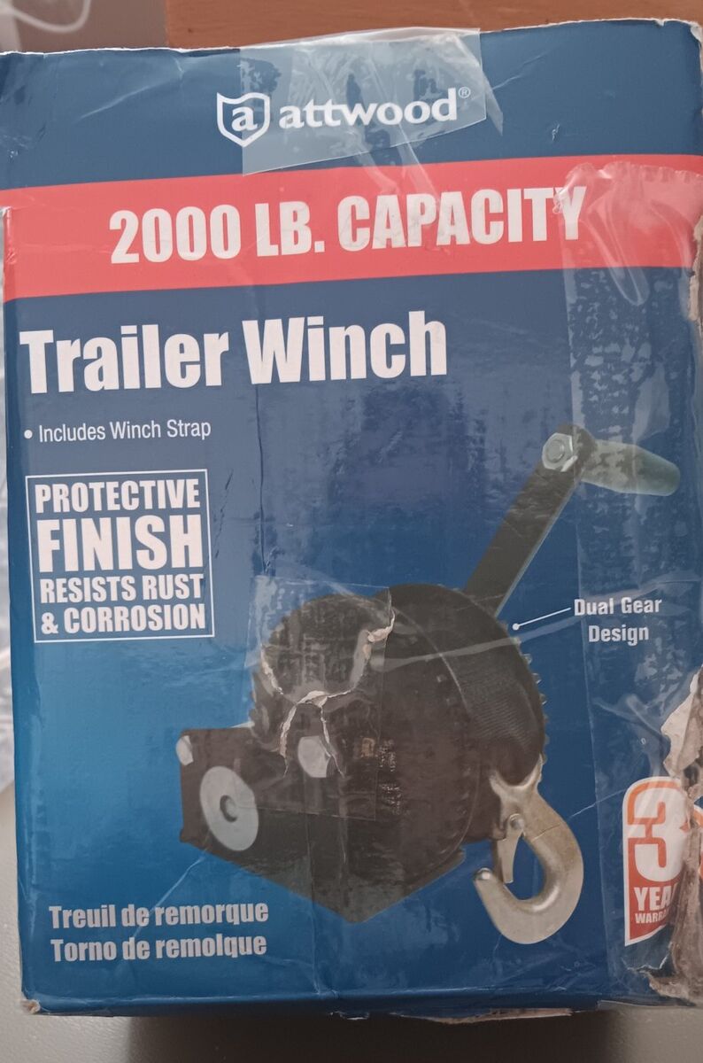New Trailer winch 2000lb Capacity