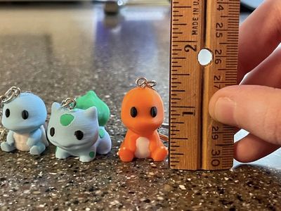 3-D printed Pokémon keychains
