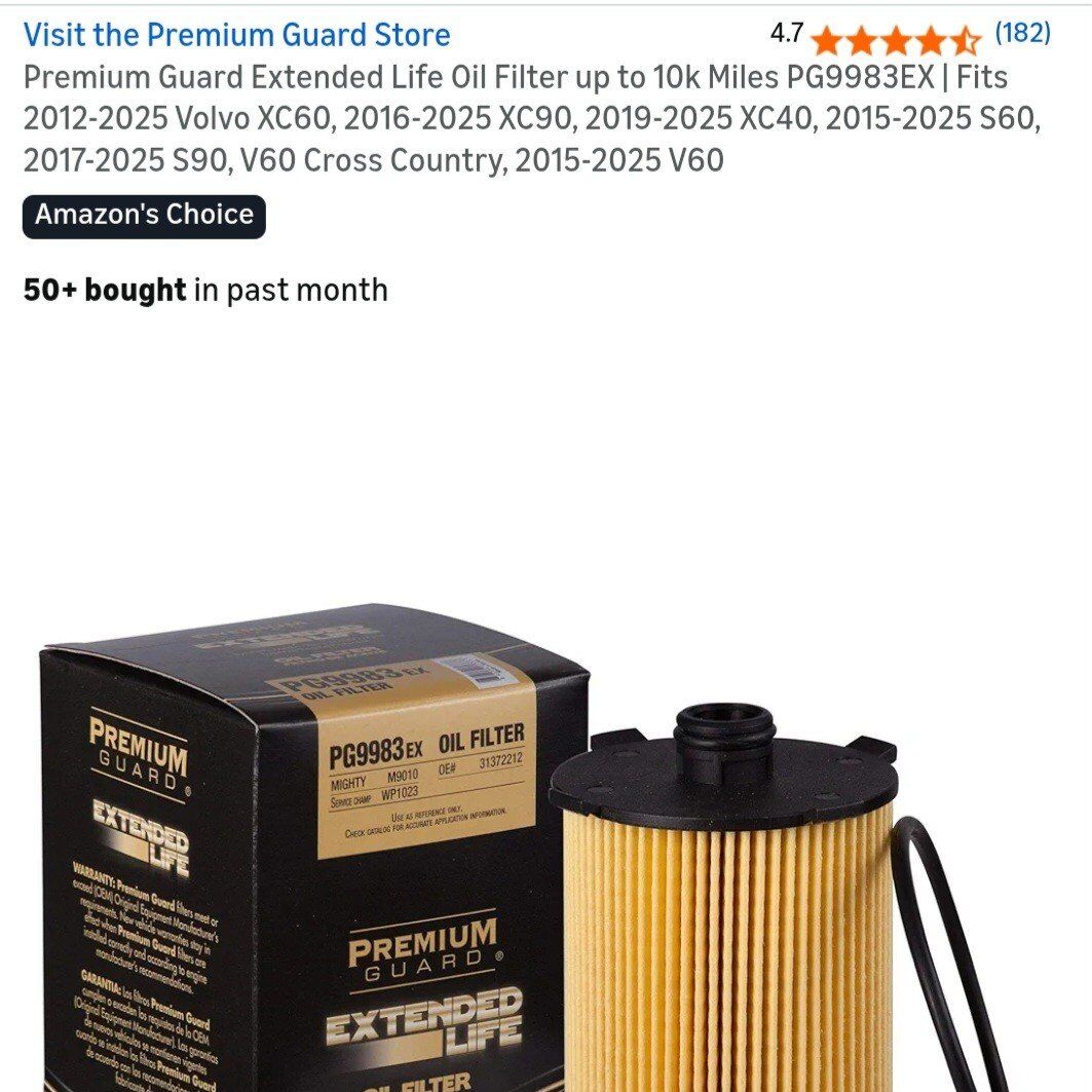 volvo oil filter