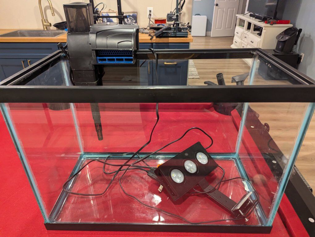 20 gallon aquarium with Coralife HOB filter