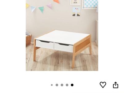 Melissa & Doug Wooden Kids Art & Activity Table with Storage Bins
