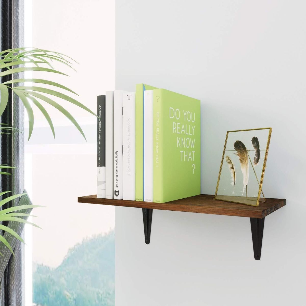 Bamboo Floating Wall Shelf - 2 Pack