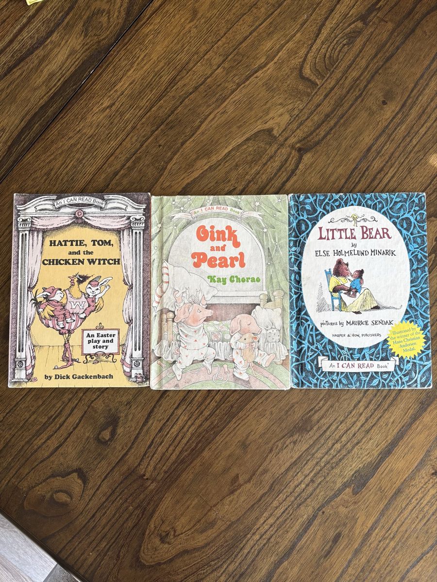 Vintage I Can Read! Books Lot of 3: Little Bear, Hattie Tom, Oink and Pearl (Weekly Reader Club)
