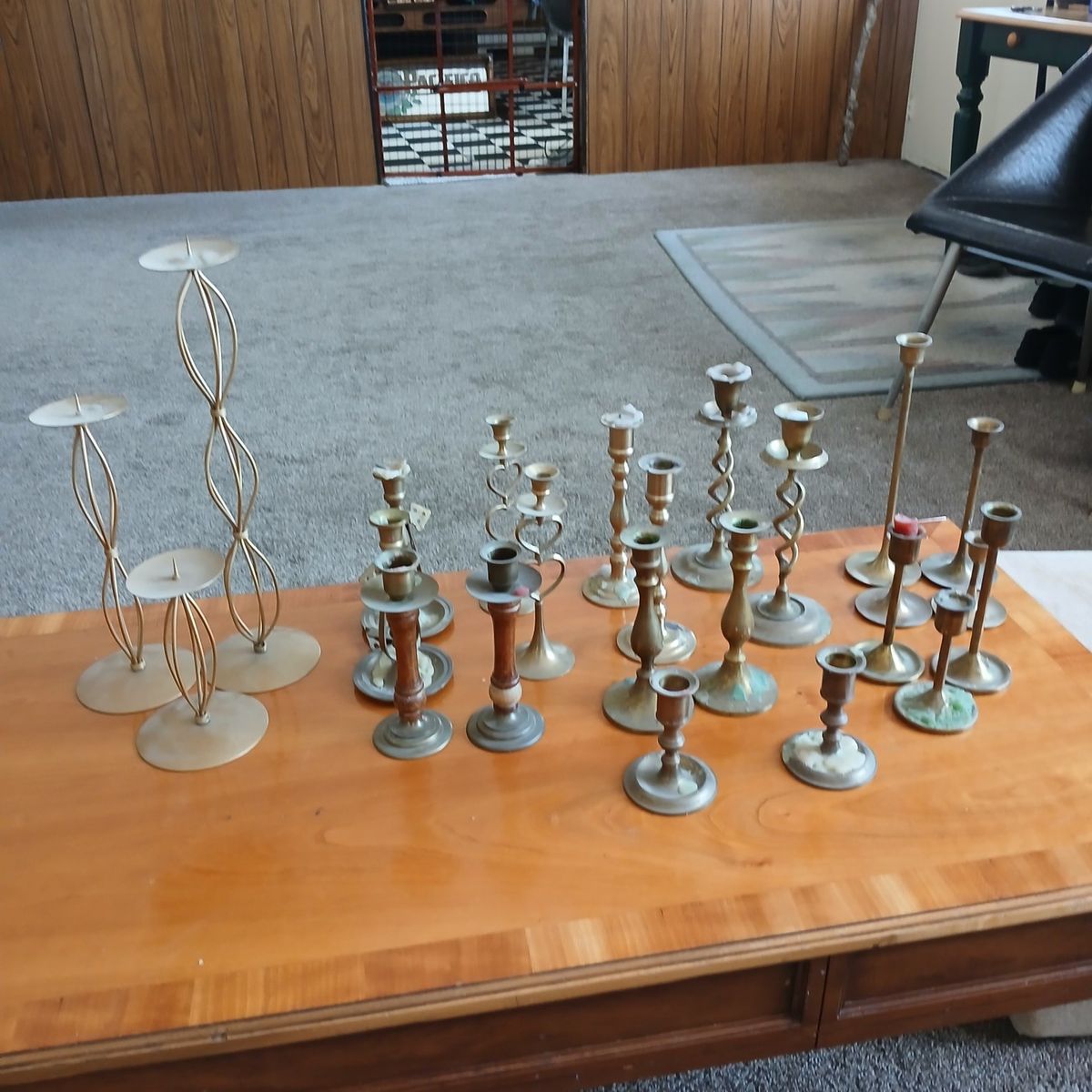 Brass candle stick holders.