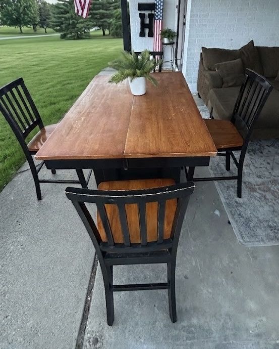 Counter height table and chairs
