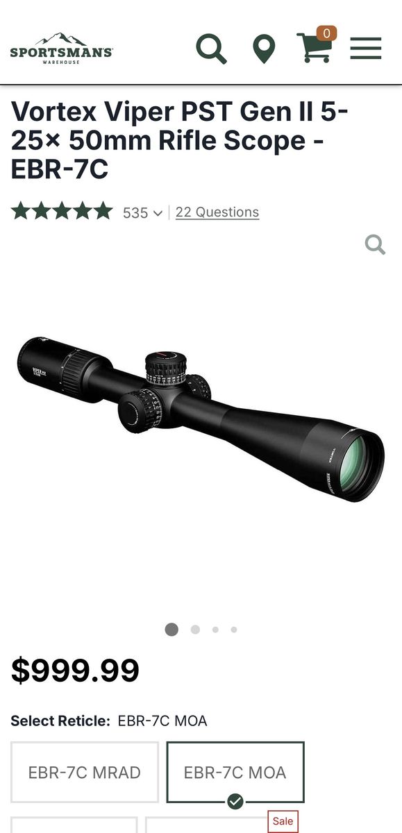 NIB Vortex Viper PST Gen 2 5-25x50