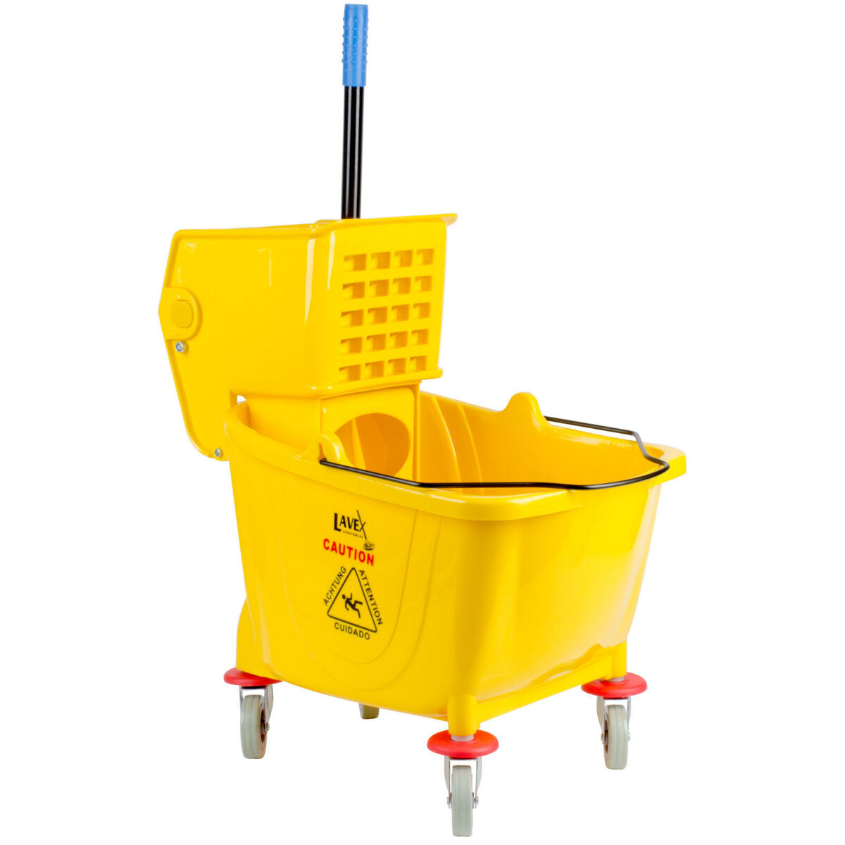 Lavex 36 Quart Janitorial Mop Bucket & Wringer Bucket with Side Press Wringer