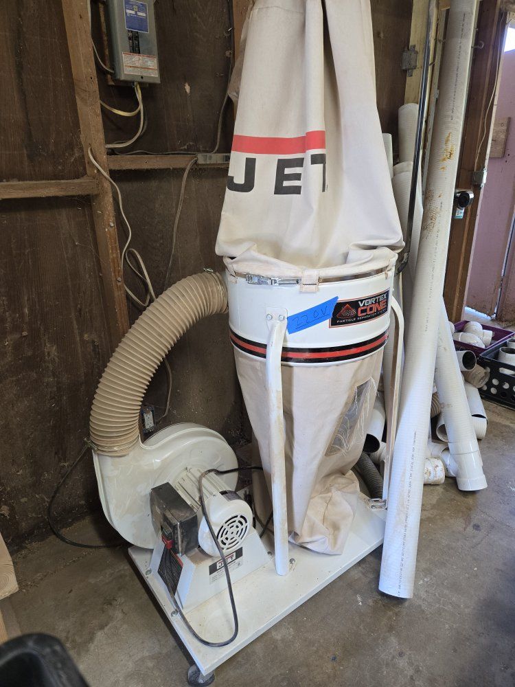 Jet Dust Collecter (220v) + Blast Gates and Tubing