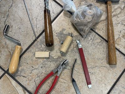Assorted Piano Repair & Tuning Tools Lot - Hammer, Pliers, Felt Punchings