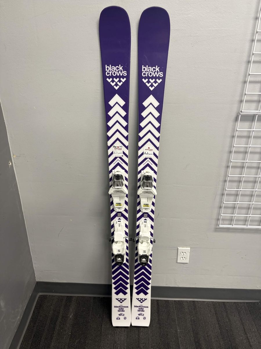 Black Crows Sato Birdie 161cm Skis w/ Salomon Strive M10 GW Demo Binding - Lightly Used 2026