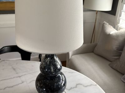 26” tall table lamp blue