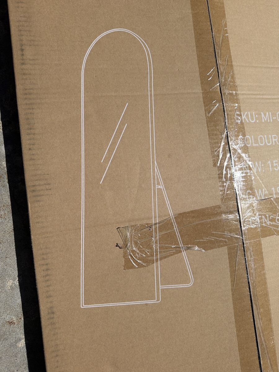New inbox arched full length freestanding full-size mirror 5’ x 2’ black frame
