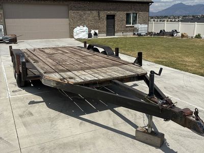 7x16 Flatbed Trailer - Heavy Duty Dual Axle, 2 5/16" Hitch - Great for Hauling