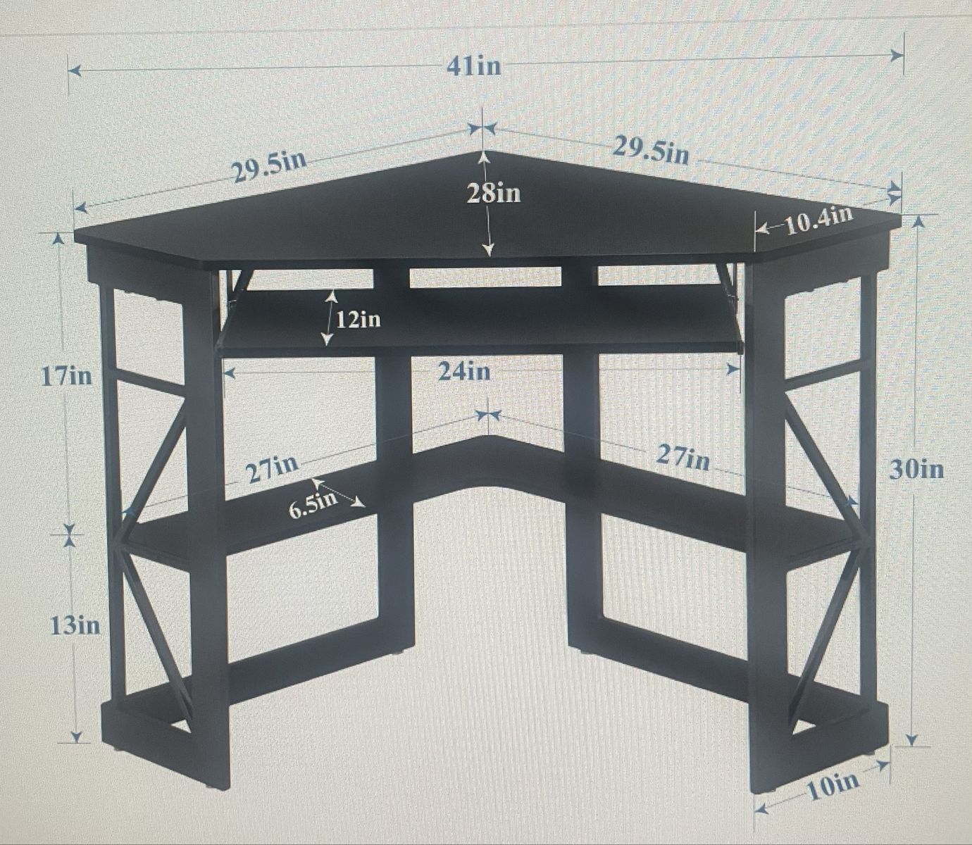 Black Corner Desk