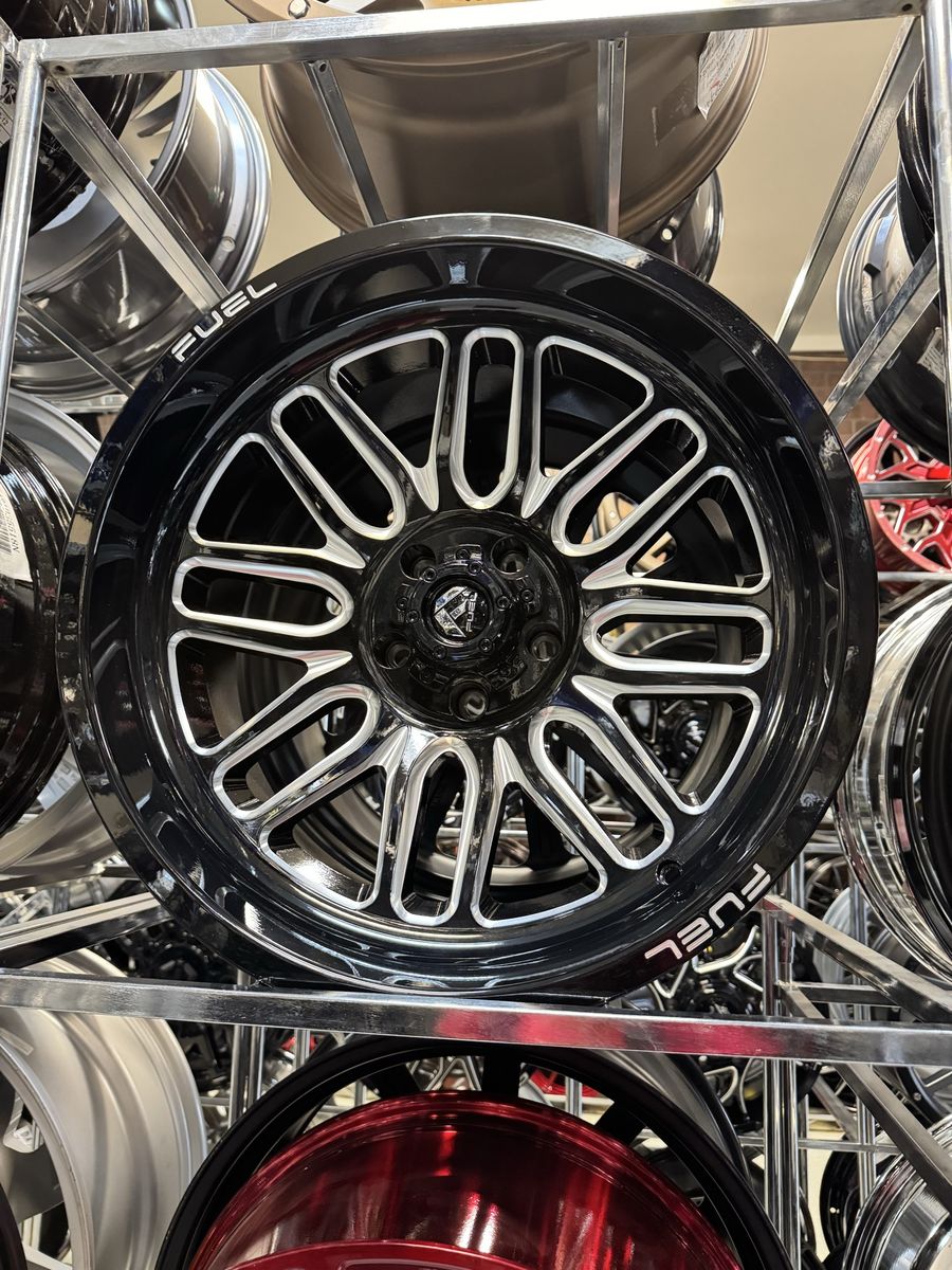Fuel Ignite 20x10 Gloss Black Milled Wheel, 5x127 PCD, 18mm Offset. Brand new set of 4 wheels.
