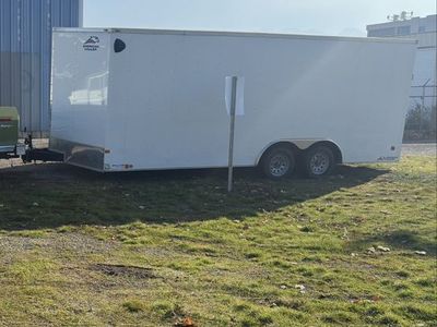 American Hauler Enclosed Cargo Trailer - White, Dual Axle