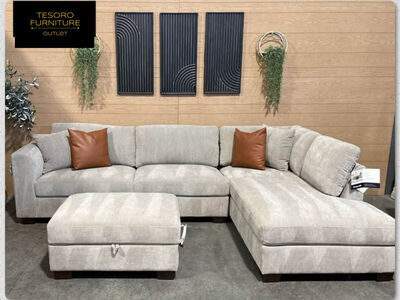 WALSEN SECTIONAL AND OTTOMAN FREE DELIVERY