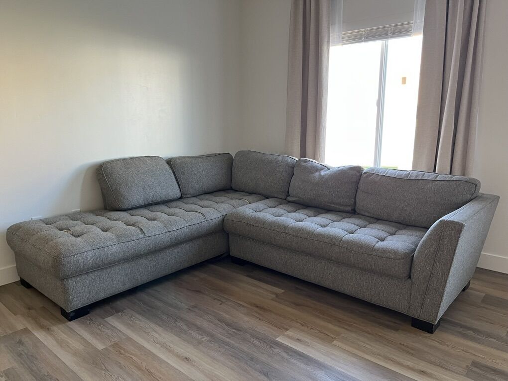Grey Tufted Sofa