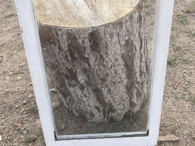 White Used Wooden Window