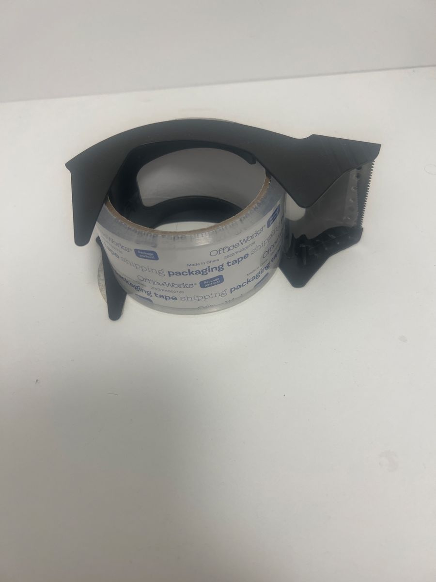 OfficeWorks Clear Packaging Shipping Tape with Dispenser - 2022/PKG02720, Made in China