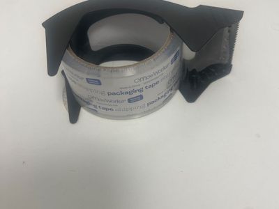 OfficeWorks Clear Packaging Shipping Tape with Dispenser - 2022/PKG02720, Made in China