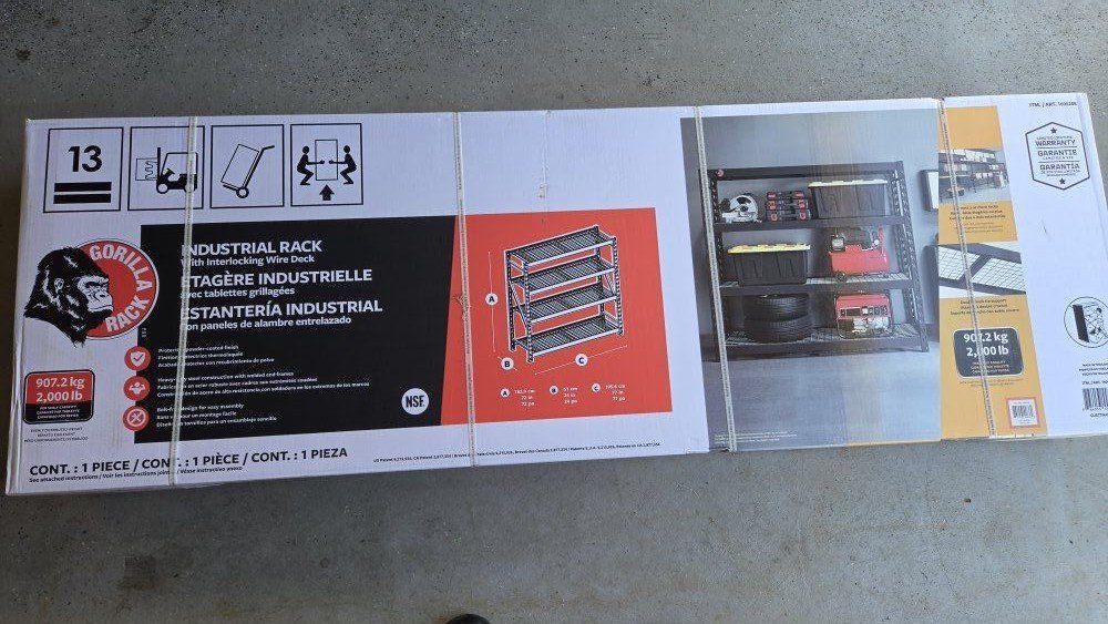 gorilla rack metal storage garage shelfs industrial rack shelves new in box