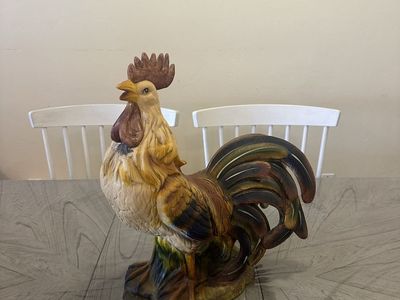 Ceramic Rooster Statue Figurine