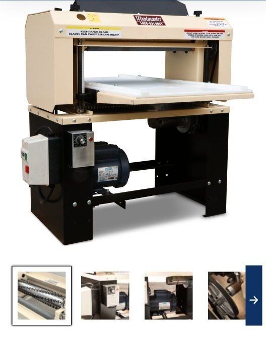 Woodmaster 21-Inch 5 HP Heavy-Duty Variable Speed Helical Head Planer