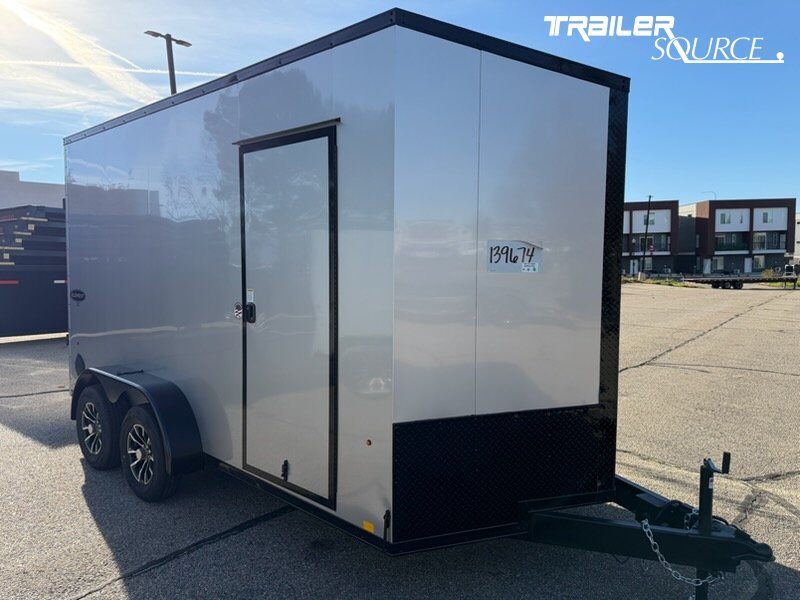 7x14 Look Element SE Enclosed Cargo Trailer - 7'6" Interior - 7K GVWR 16" Cross Member Upgrade, Alloy Wheels, Black Out Package,