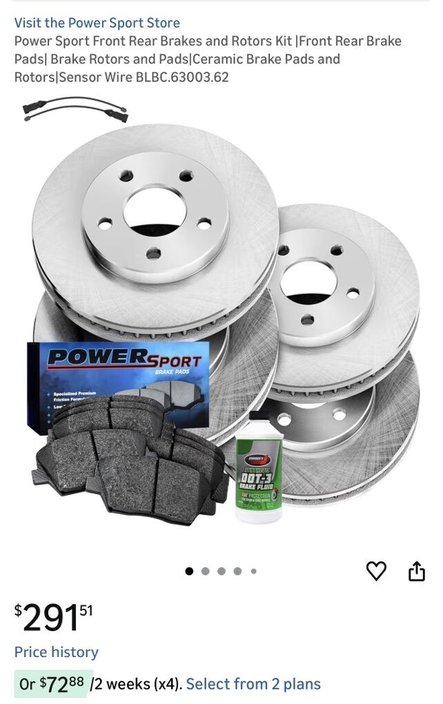 Front Rear Brakes and Rotors Kit