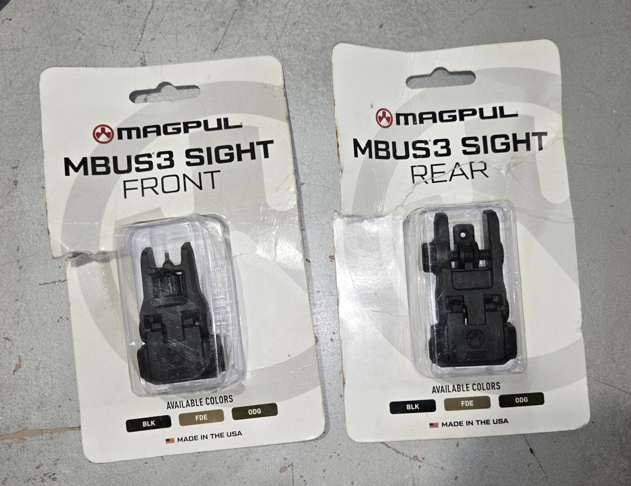 Magpul MBUS 3 Sight Set (Front & Rear) - Black