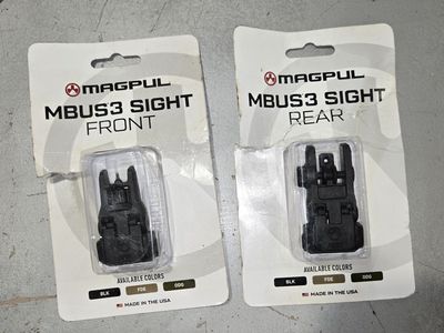 Magpul MBUS 3 Sight Set (Front & Rear) - Black