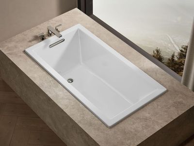 Kohler 1130-0 Underscore® 60" x 32" drop-in bath tub, White