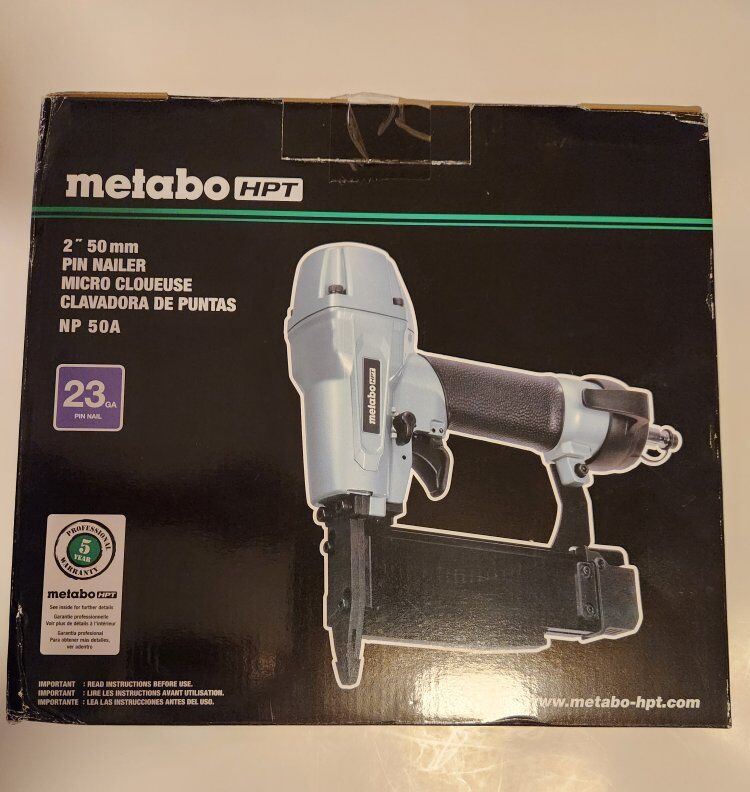 Metabo 2" 23ga. Pin Nailer New in Box