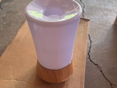 White & Wood Grain Ultrasonic Essential Oil Diffuser with LED Light, Aroma Diffuser