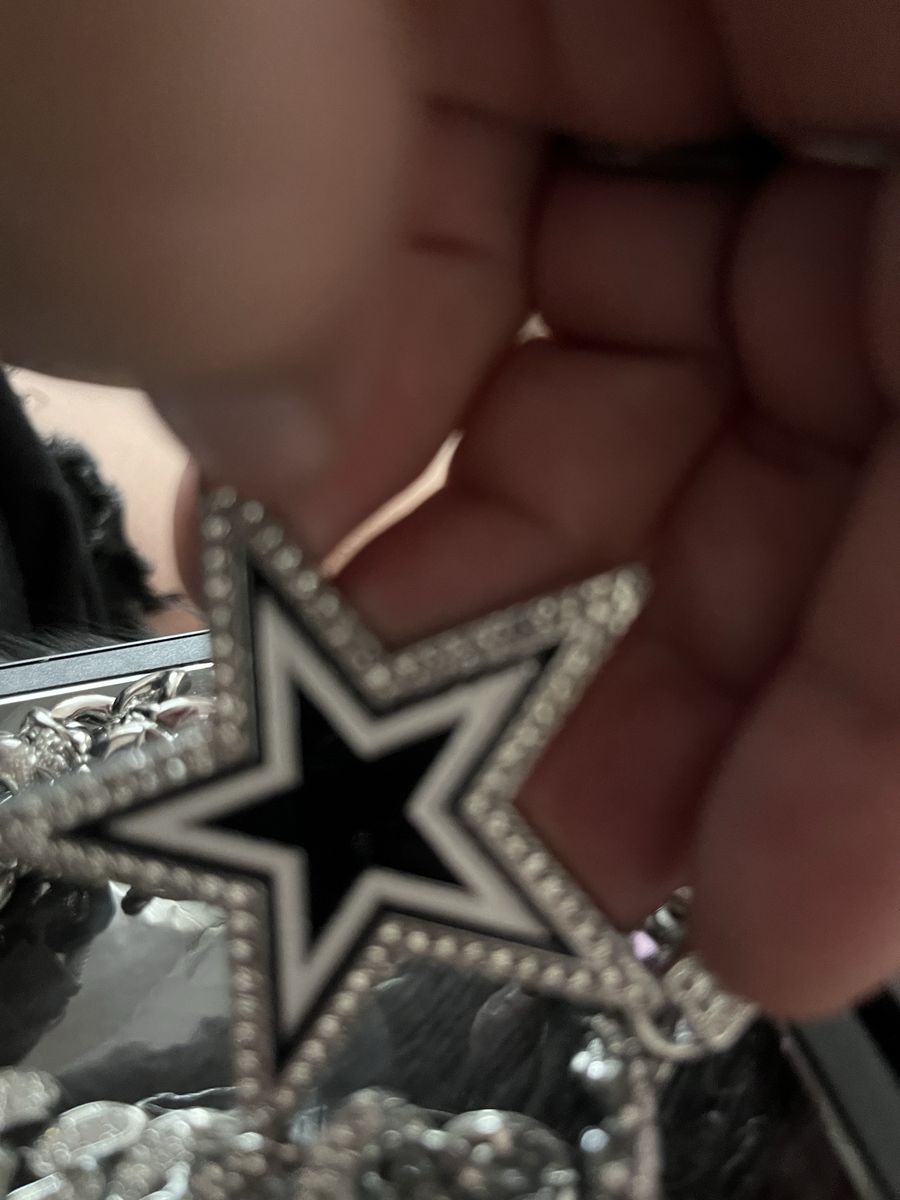 Iced out Dallas Cowboys pendant with ice Cuban linked chain
