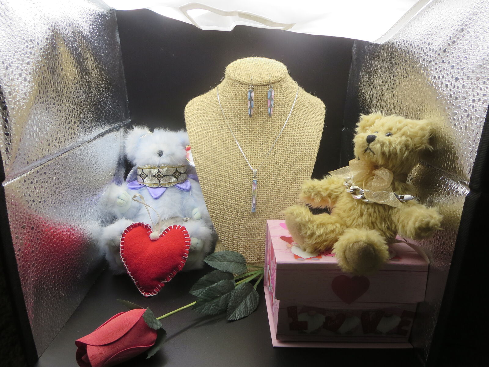 Sterling Silver native spiny oyster mother of pearl jet sugilite pendant & earrings