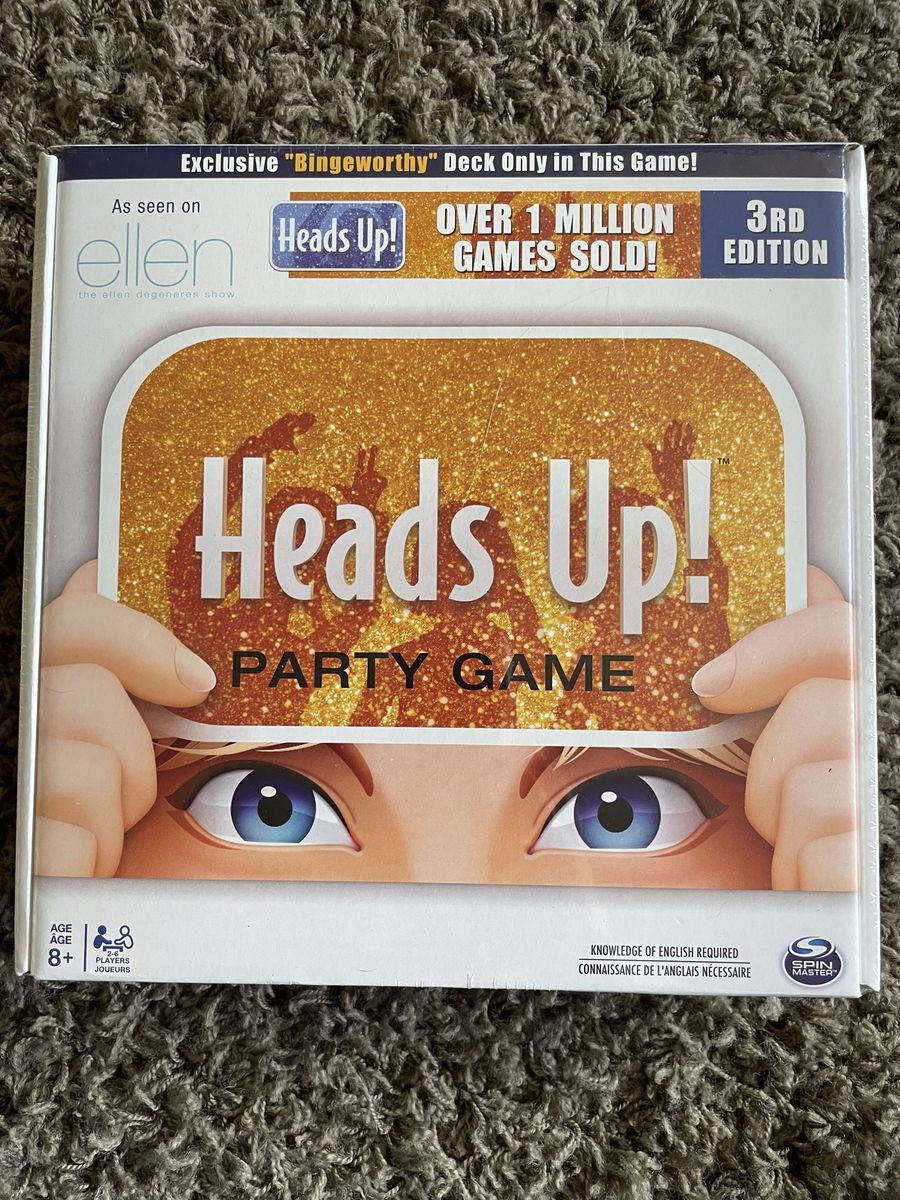 New Heads Up! 3rd Edition Party Game - Exclusive "Bingeworthy" Deck - As Seen on Ellen