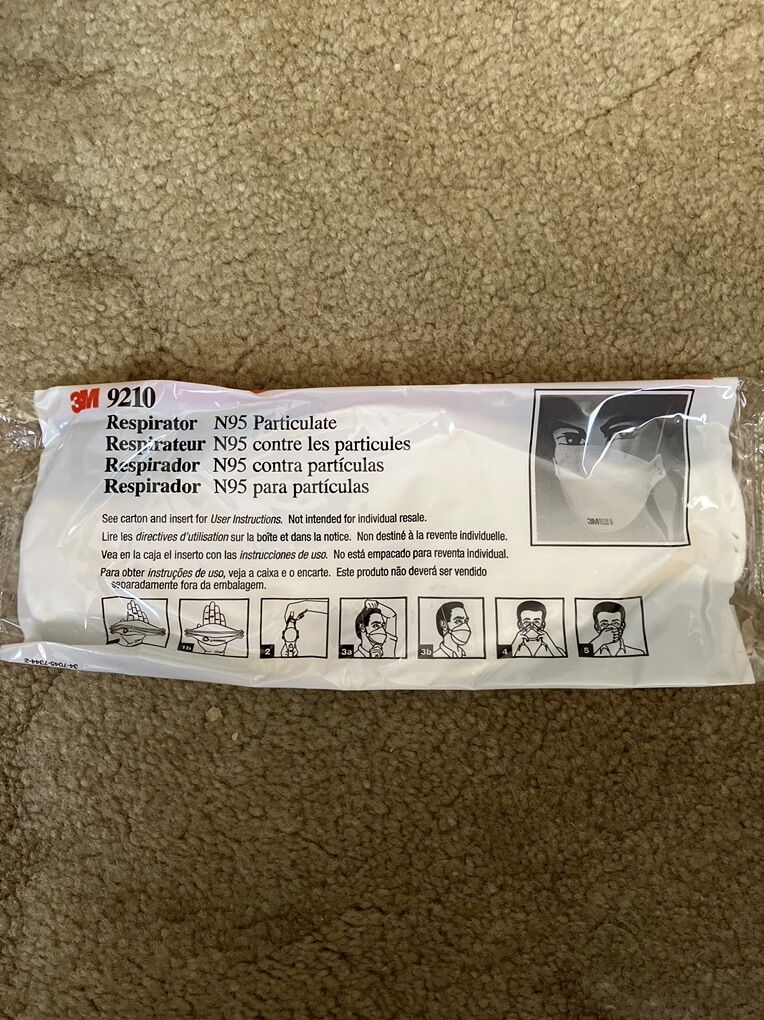 New $0.75 3M 9210 N95 Respirator Masks