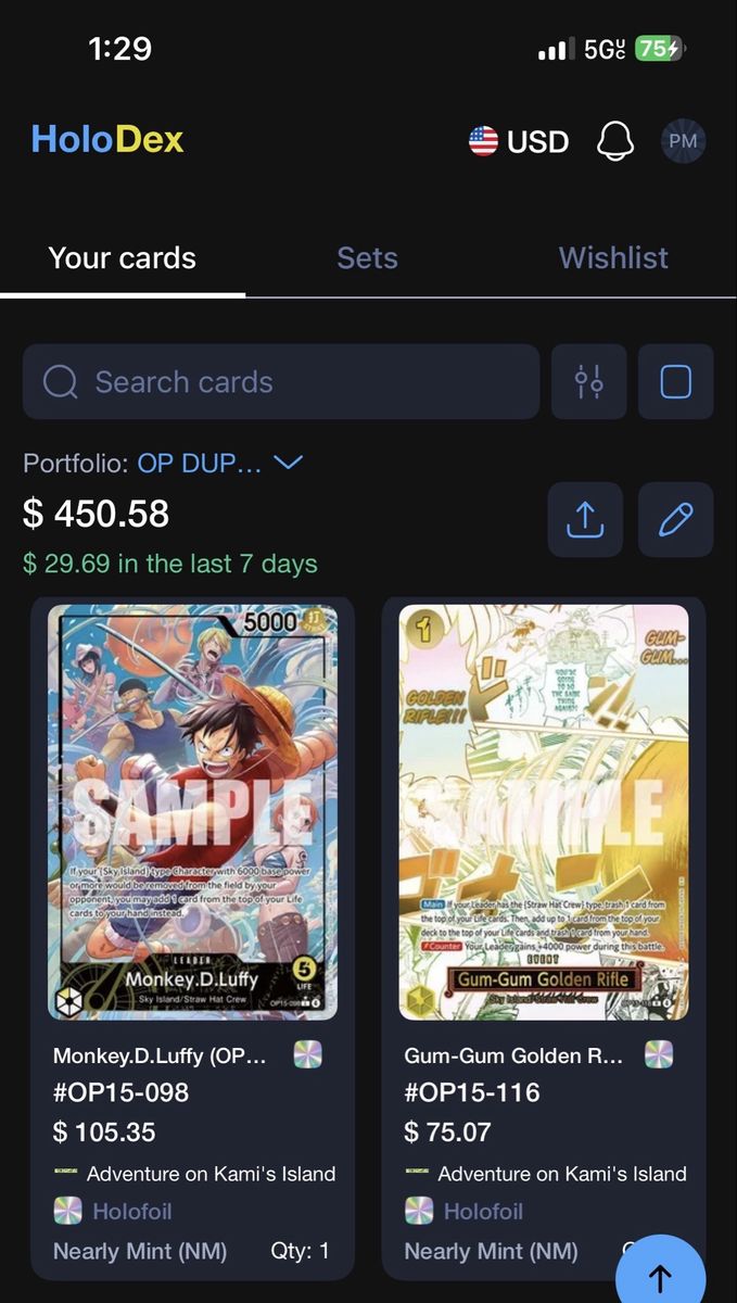 One piece cards x16 lot