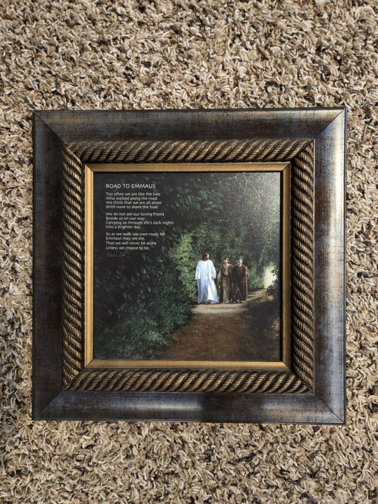 Road to Emmaus Framed Print (Christian Art)