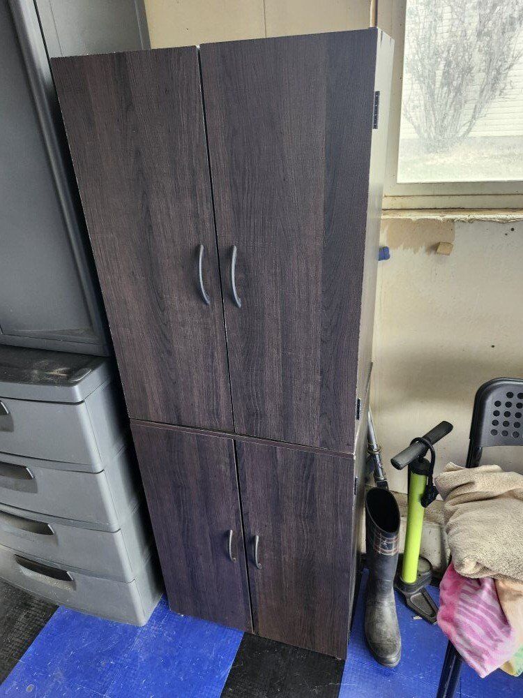 Small cabinet 5 feet tall 4 shelves