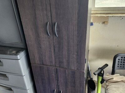 Small cabinet 5 feet tall 4 shelves